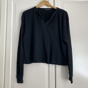 Brandy Melville Waffle Henley